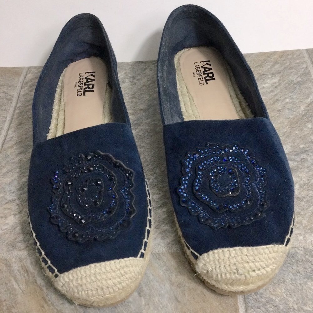 Karl Lagerfeld Paris Abby Slip on Espadrilles 8M